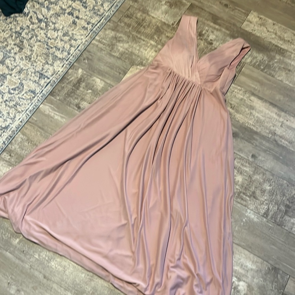 Blush Color Azazie Maternity Bridesmaid dress
